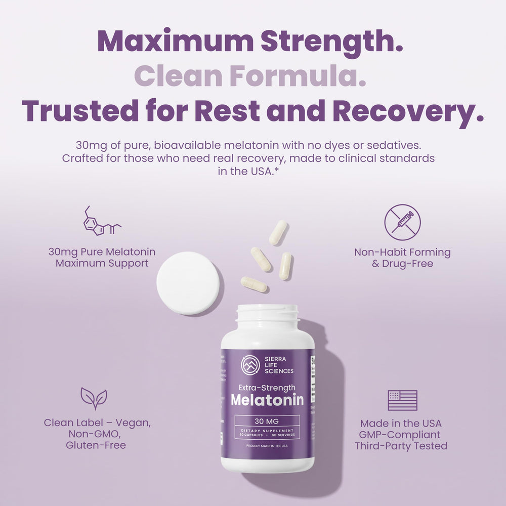Sierra Life Sciences melatonin in a night routine setting to unwind before bed.