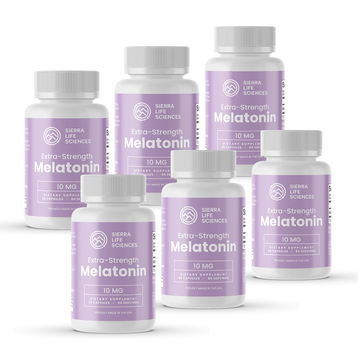 SIERRA LIFE SCIENCES melatonin softgel bottle front supports a calm night