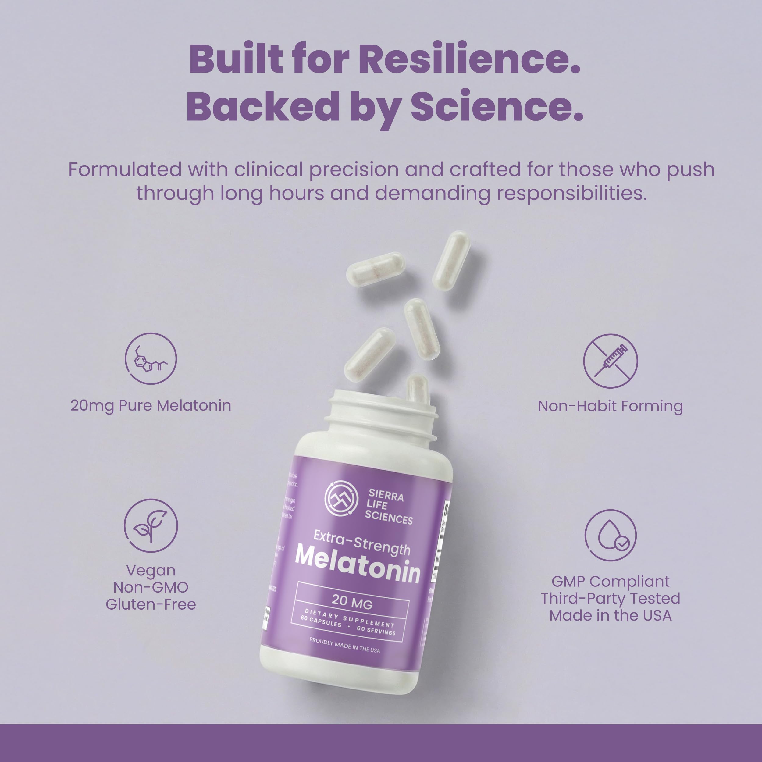 Melatonin bottle on a nightstand for a calming bedtime routine