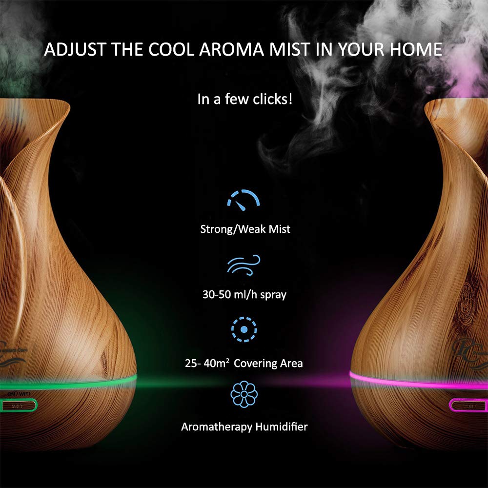 Sierra Modern Home Diffuser LED lighting options to set mood