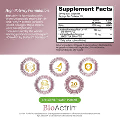 BioActrin capsules close up showcasing premium strains for vaginal balance and comfort.