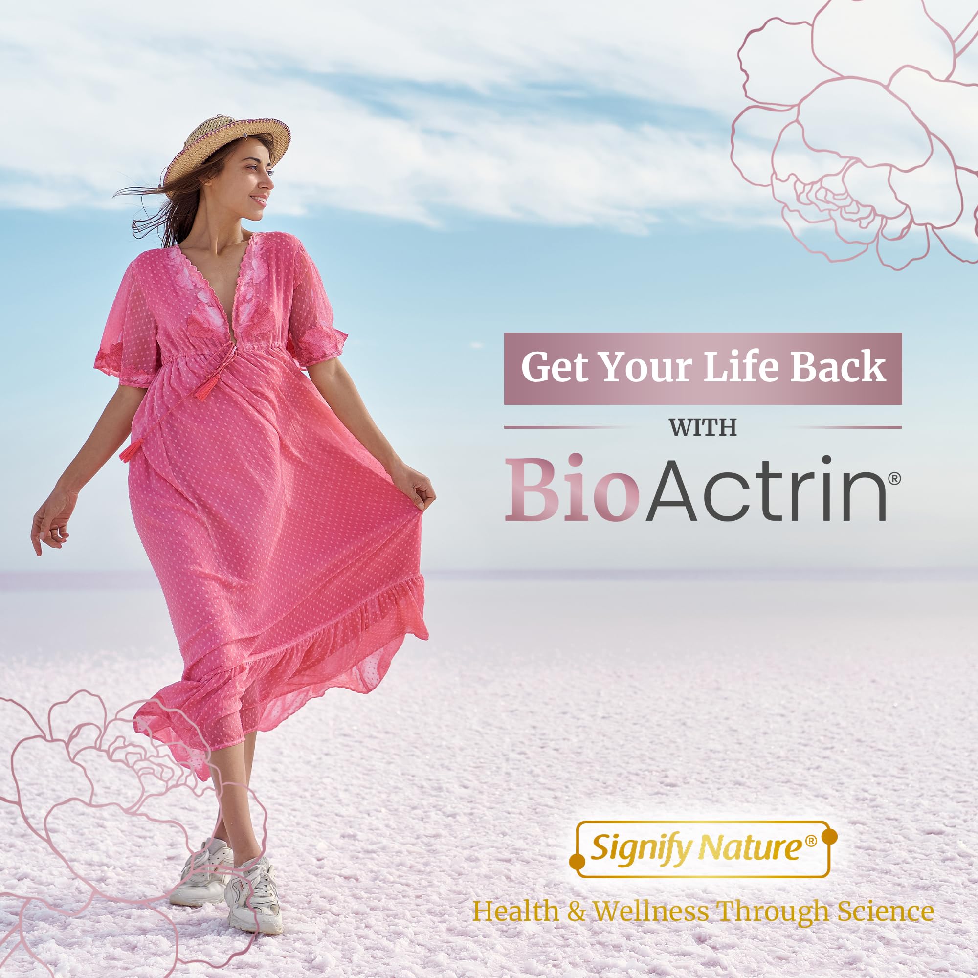 BioActrin packaging on shelf suggests convenient vaginal health support at home.