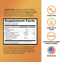 SIGNIFY NATURE Vitamin C 1000mg effervescent tablets dissolving in water for a tangy, sugar-free boost.
