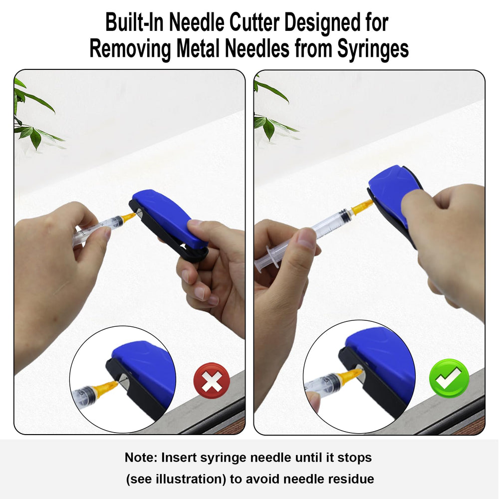 sijidou needle clipper capacity visual illustrating space for 2000 cuts.