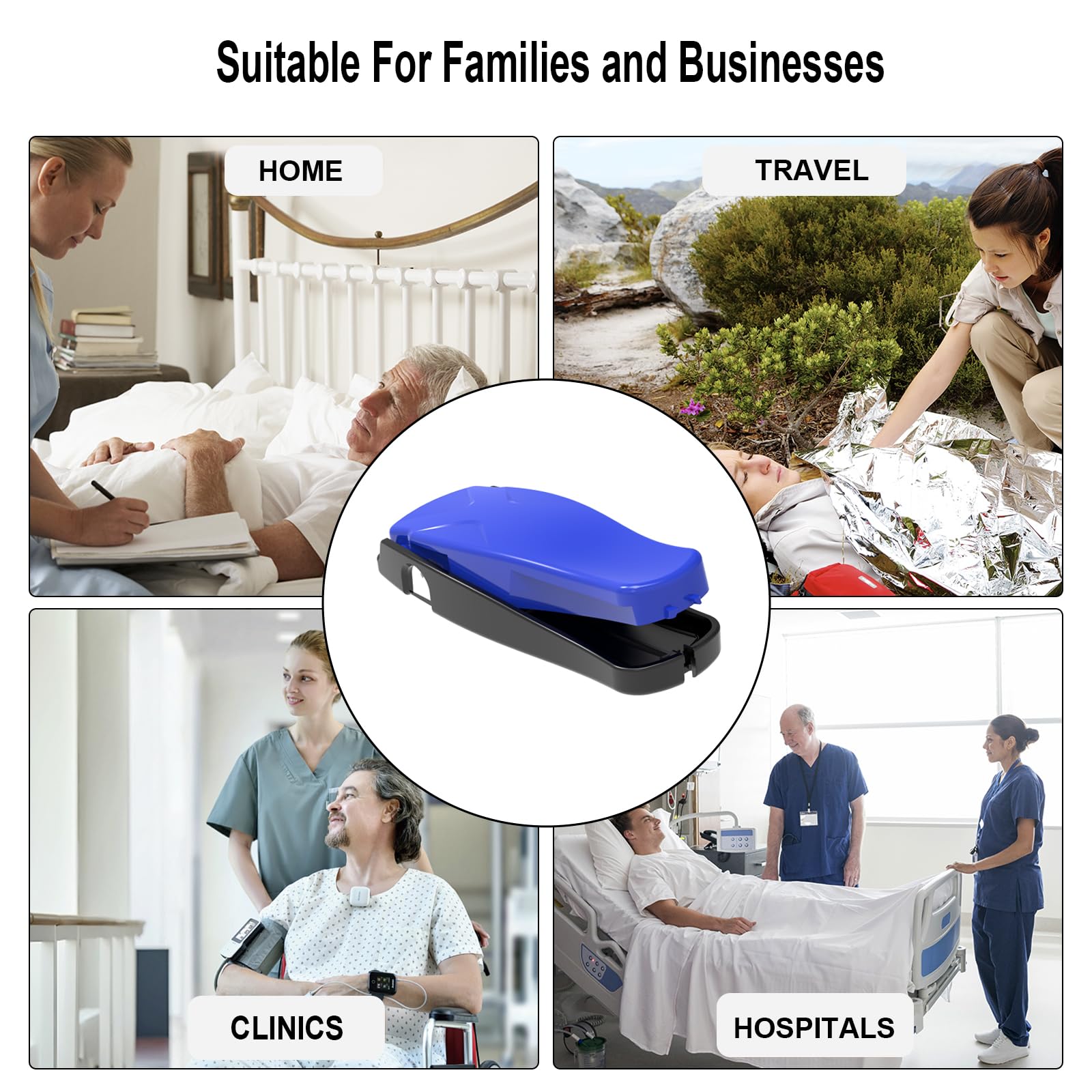 sijidou needle clipper travel-ready setup in a diabetic supplies bag.