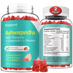 Sijigood Ashwagandha Gummies strawberry 2pack, tasty daily balance ritual