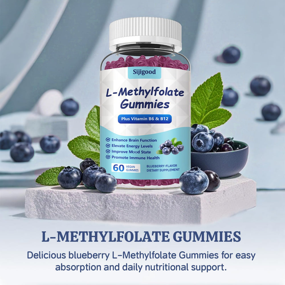Sijigood Blueberry Gummies health icons imply daily wellness