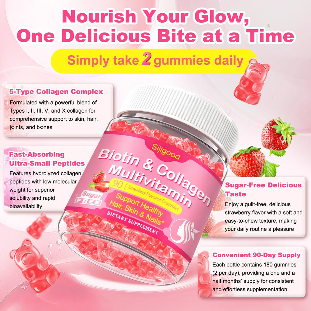 Sijigood collagen gummies vitamin D and zinc focus for bone vitality.