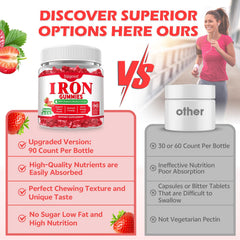 Sijigood iron gummies ingredient panel lists vitamin blend