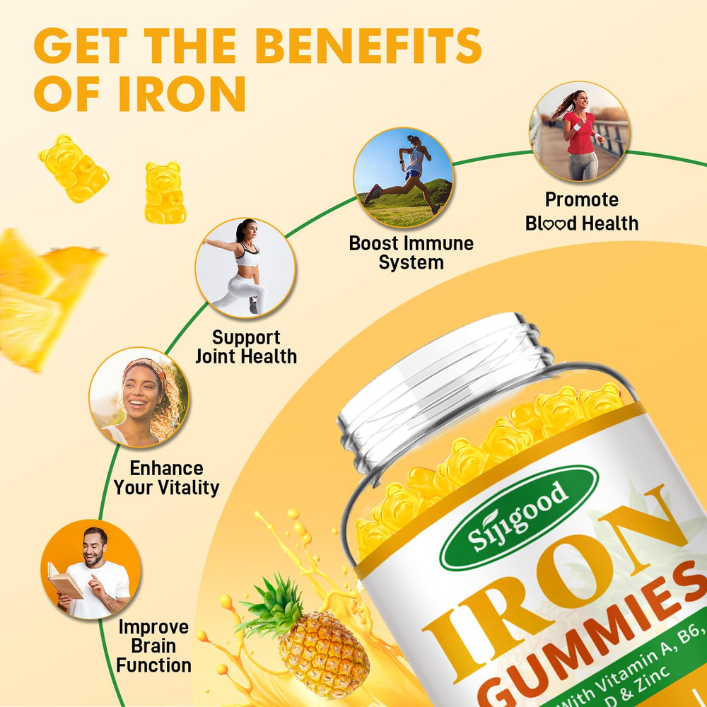 Sijigood iron gummies serving dispense demonstrates easy daily dose