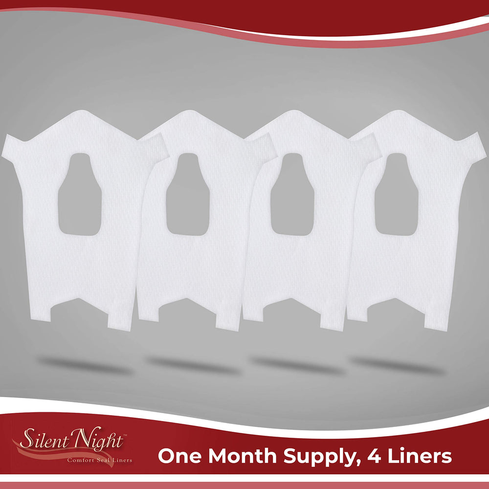 Silent Night liner mounted on mask showing snug fit