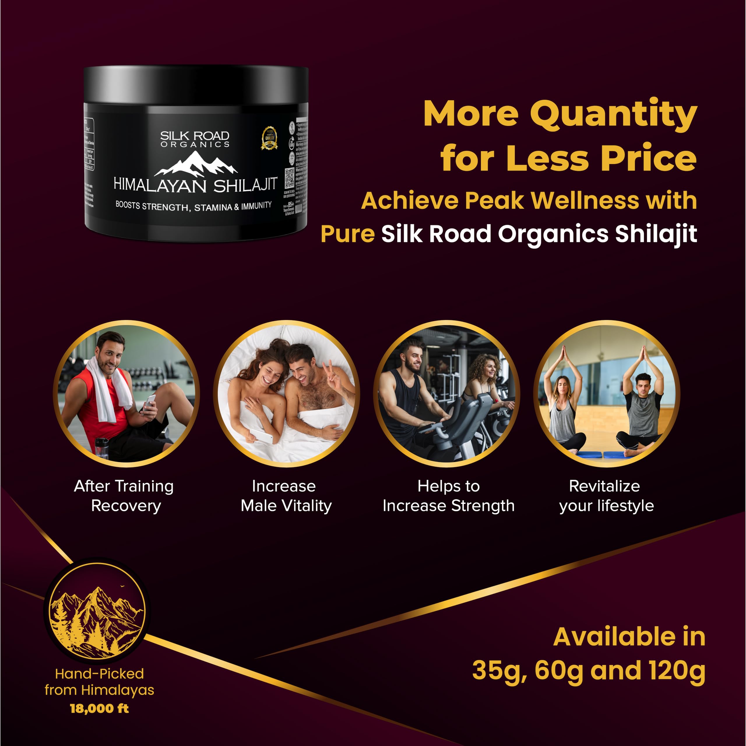 Silk Road Organics daily wellness routine shot with shilajit resin