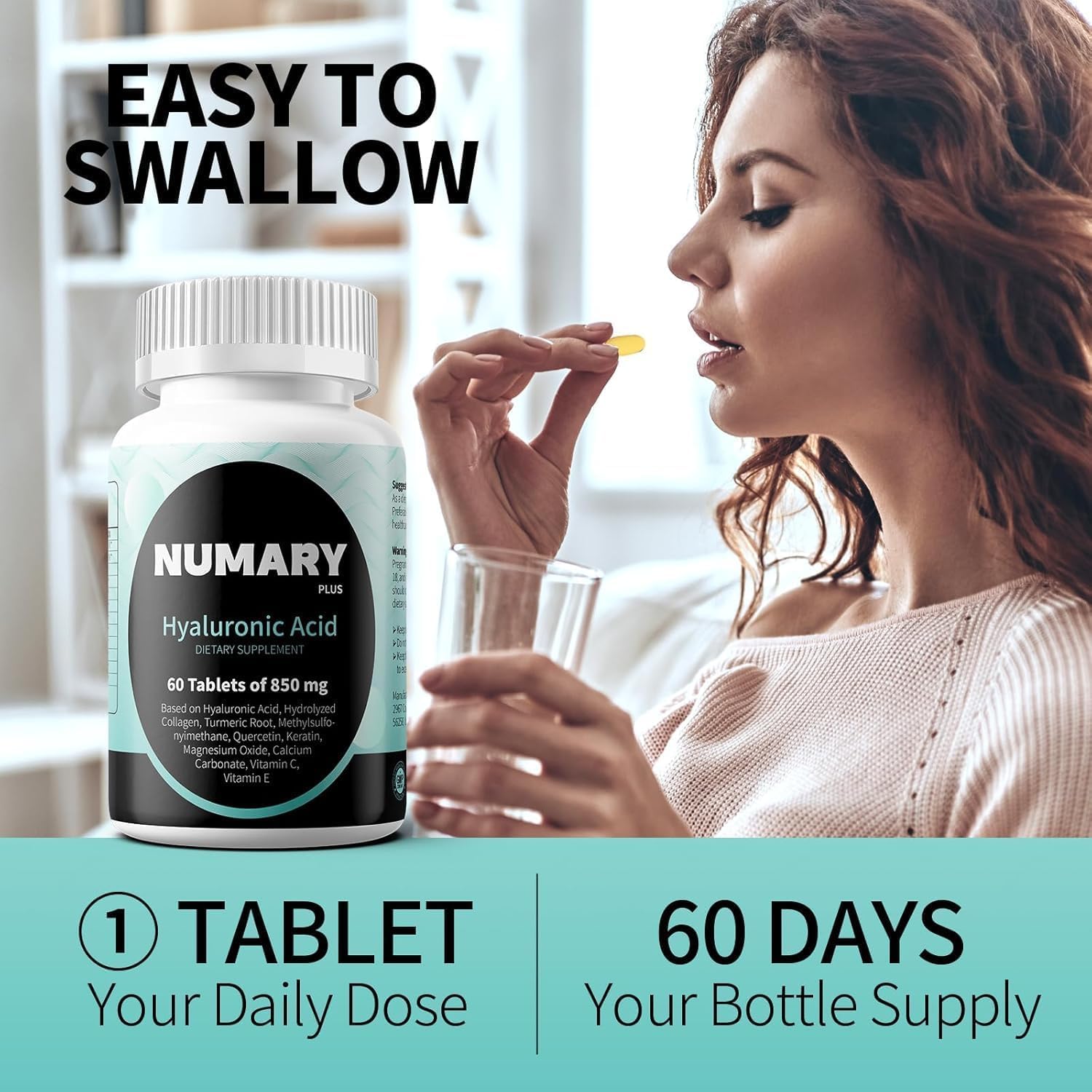 SILKMYST vitamin C tablets beside fruits for daytime routine use.