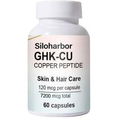 Siloharbor GHK-Cu bottle with capsules for skin and hair support