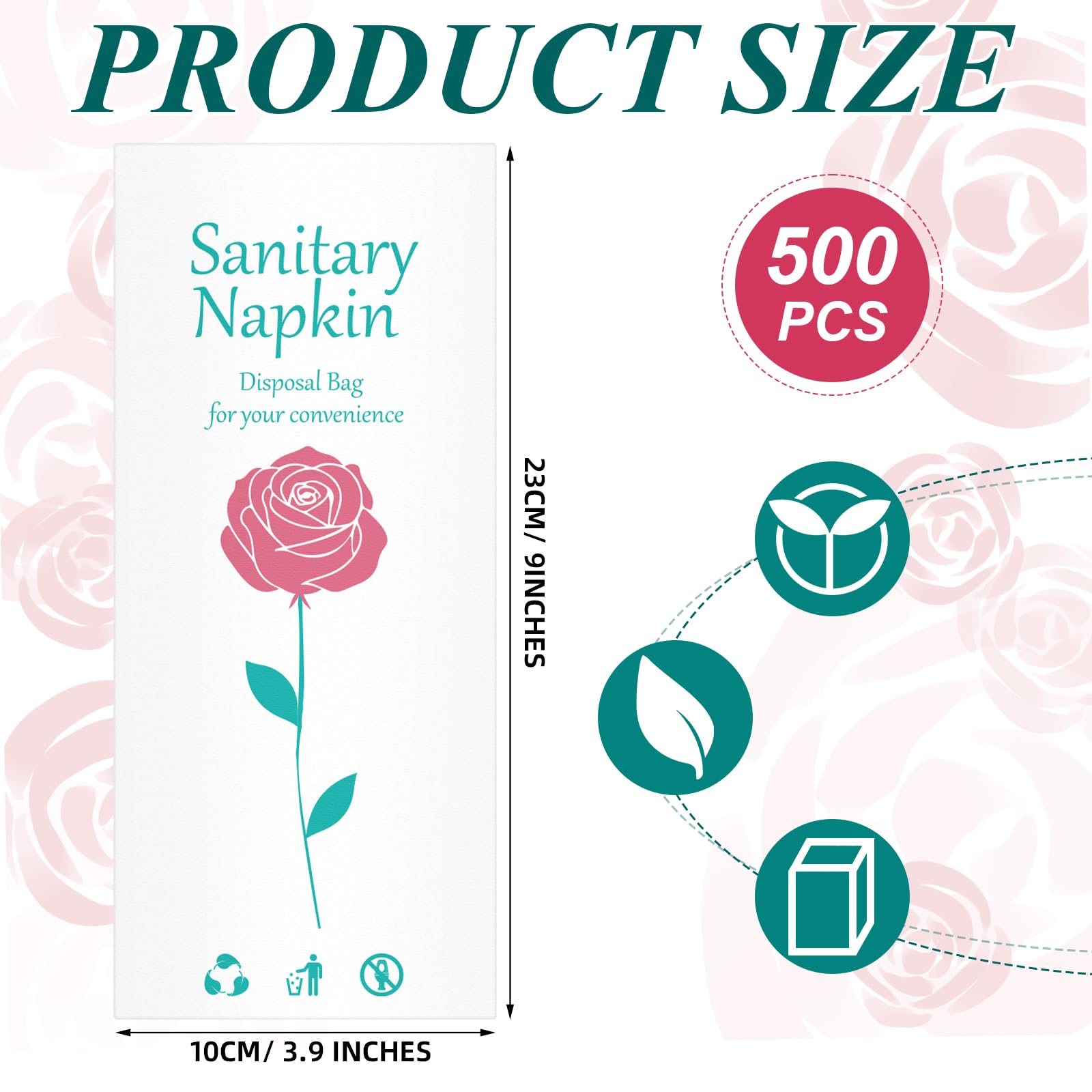 SilTriangle floral design with rose scent adds discreet freshness to disposal