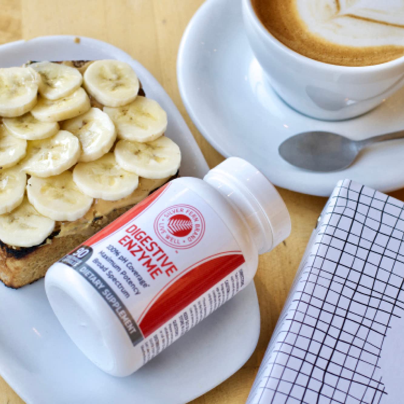 Silver Fern bottle label highlights potency and protein digestion support.