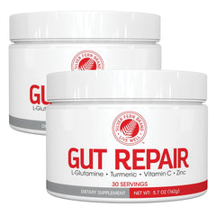 Silver Fern Gut Repair two-tub package on kitchen counter for daily digestive wellness.