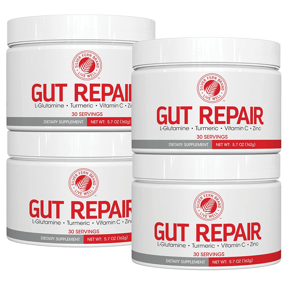 Silver Fern Gut Repair tub front view showing 30 servings for daily digestive support.