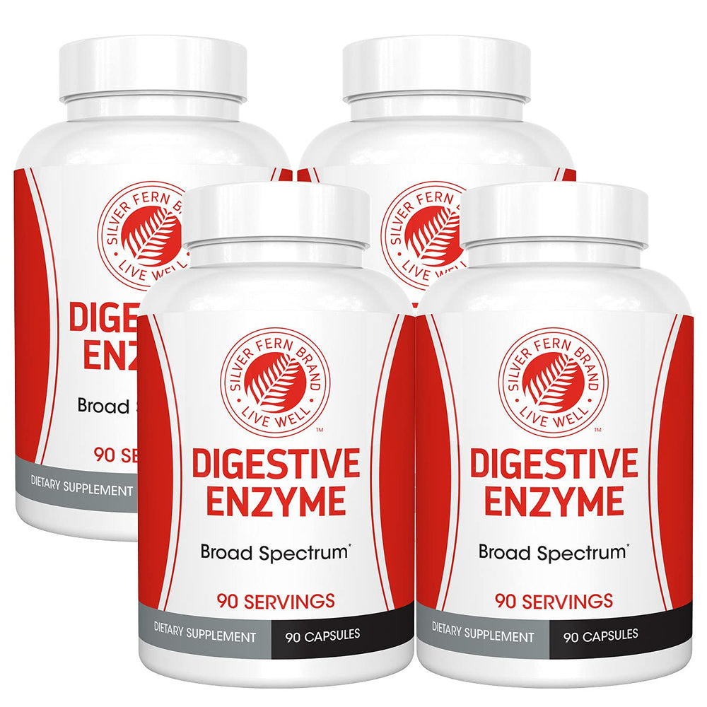 Silver Fern Ultimate Digestive Enzyme bottle front for full-spectrum digestion.