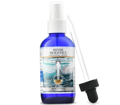 Close-up of spray nozzle on Silver Holistics bottle