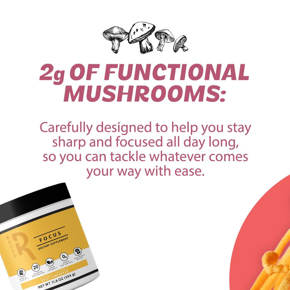 Lions Mane ingredient highlighted for clearer thinking and better focus