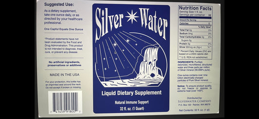 Wayne Rowland Silver Water label closeup showing premium branding