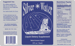 SILVER WATER COMPANY four-pack label visible, highlighting professional-grade purity for cleansing and wellness