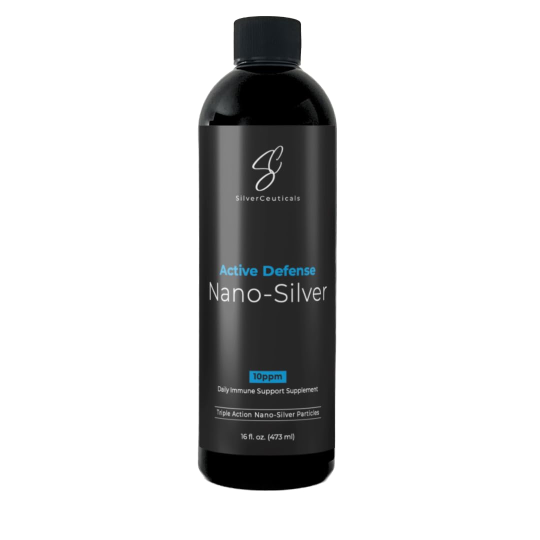 SilverCeuticals nano silver 10ppm bottle ready-to-use for everyday immune support.