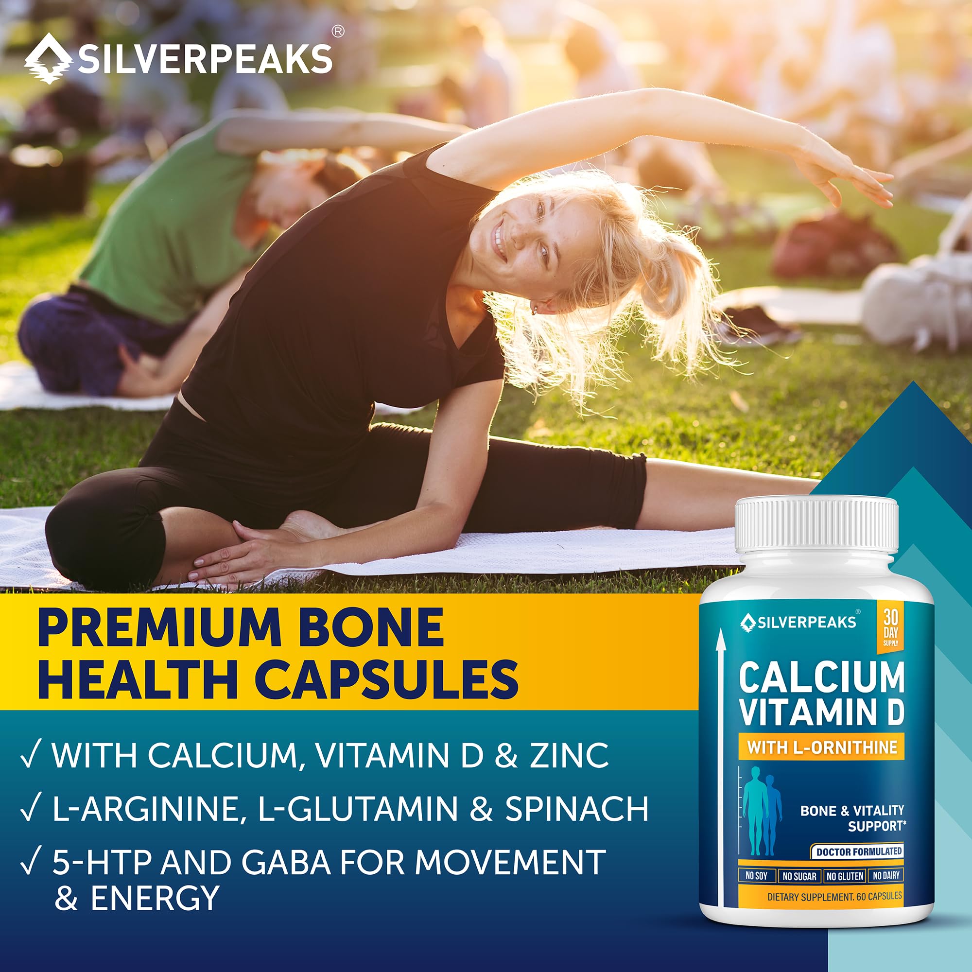 Silverpeaks daily-use bottle with capsules for routine supplementation