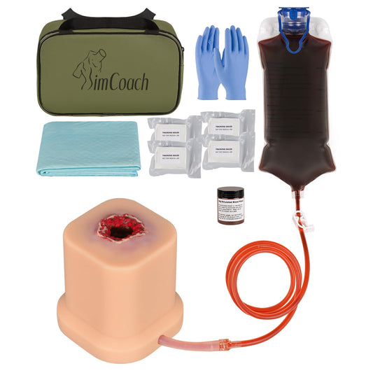 SimCoach Wound Packing Trainer Kit silicone wound model for realism