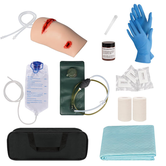 Simedutech knee trauma kit cover view for a compact, realistic training setup.