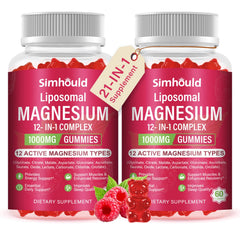 Simhould liposomal magnesium complex bottle promoting daily mineral support.