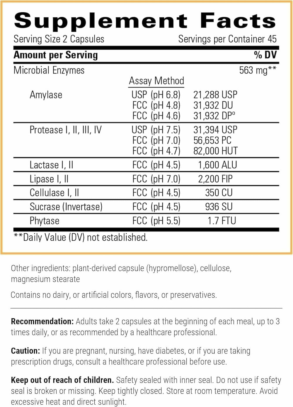 Similase capsules close-up highlighting broad-range enzymes for digestion