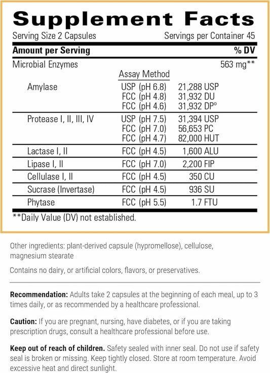Similase capsules close-up highlighting broad-range enzymes for digestion