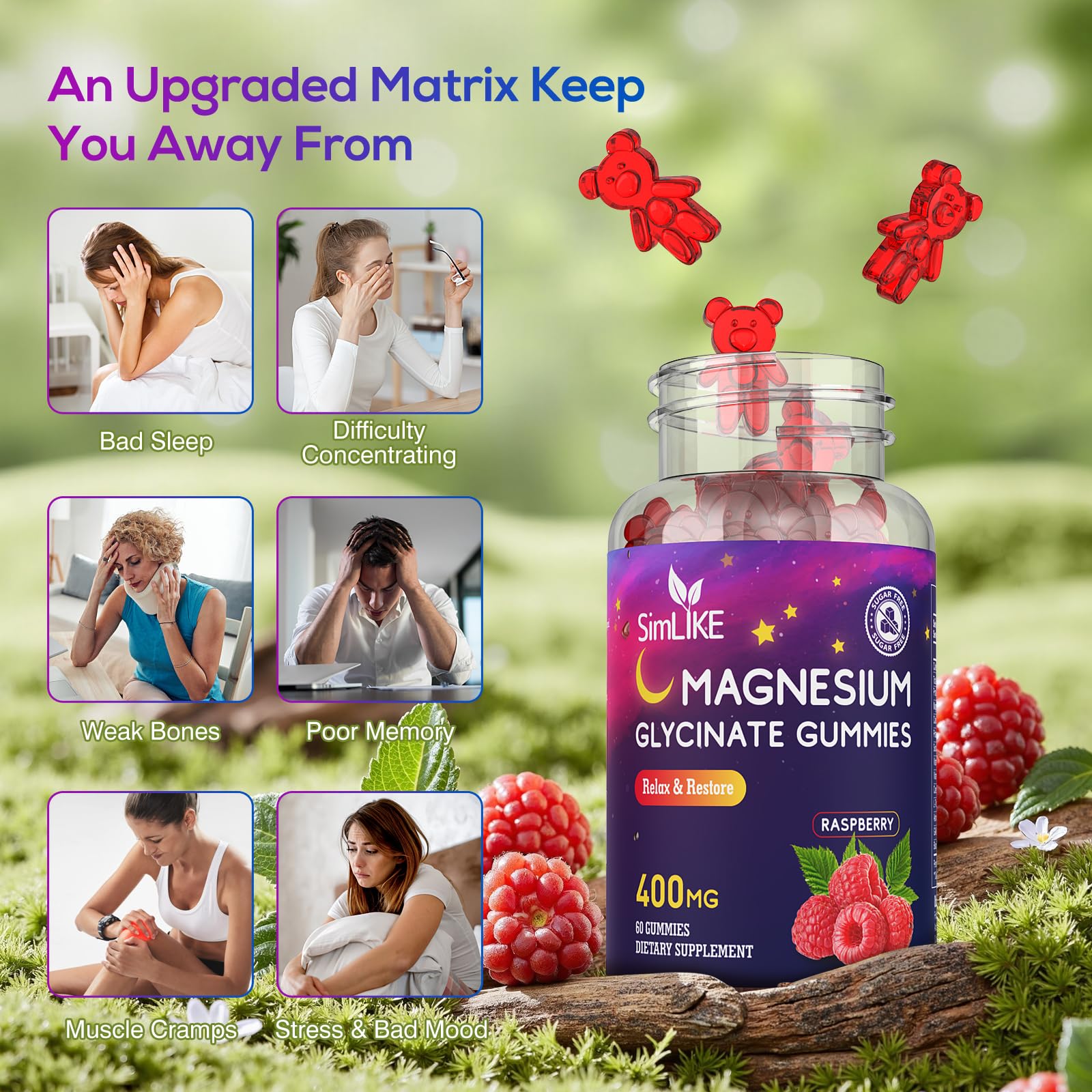 Simlike gummies highlight vitamin D and B6 for support