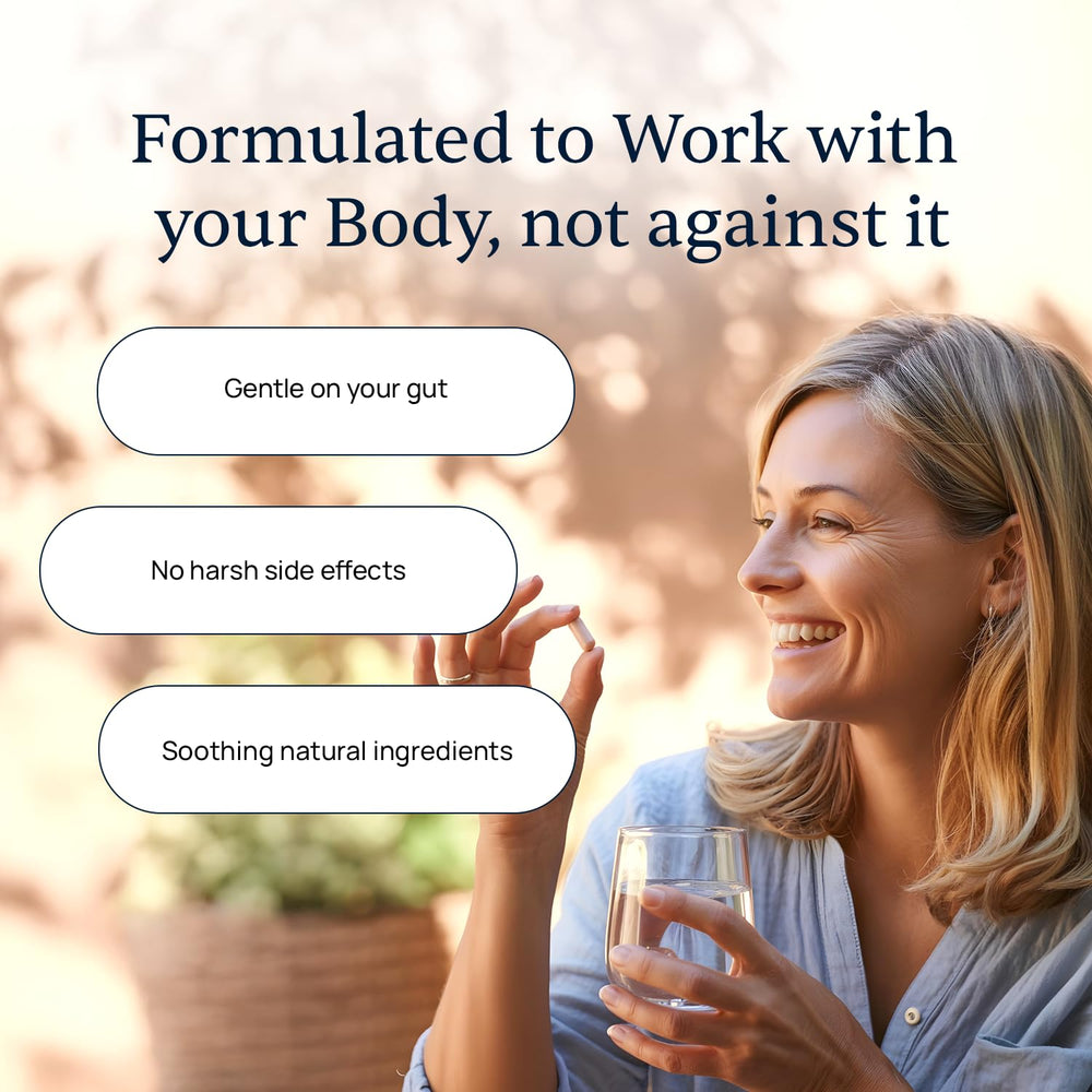 Simple Promise BellyFlush with milk thistle visual conveys gentle gut balance support.