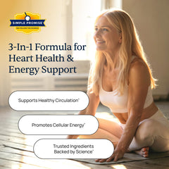 Simple Promise CardioClear7 bottle pour suggesting easy daily intake for circulation.