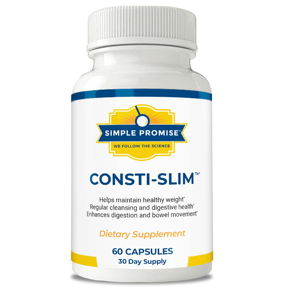 Simple Promise Consti-Slim bottle front for daily digestive support