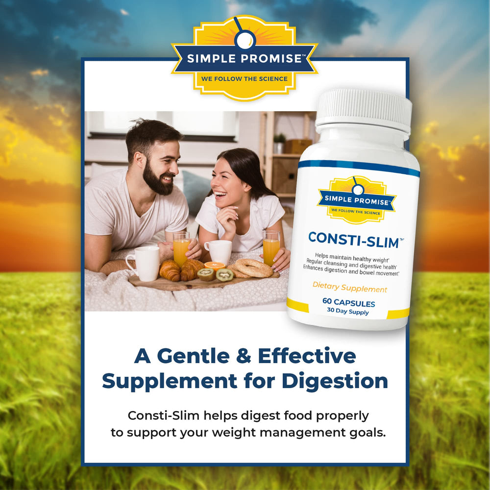 Consti-Slim capsules close-up shows easy-to-swallow soft capsules
