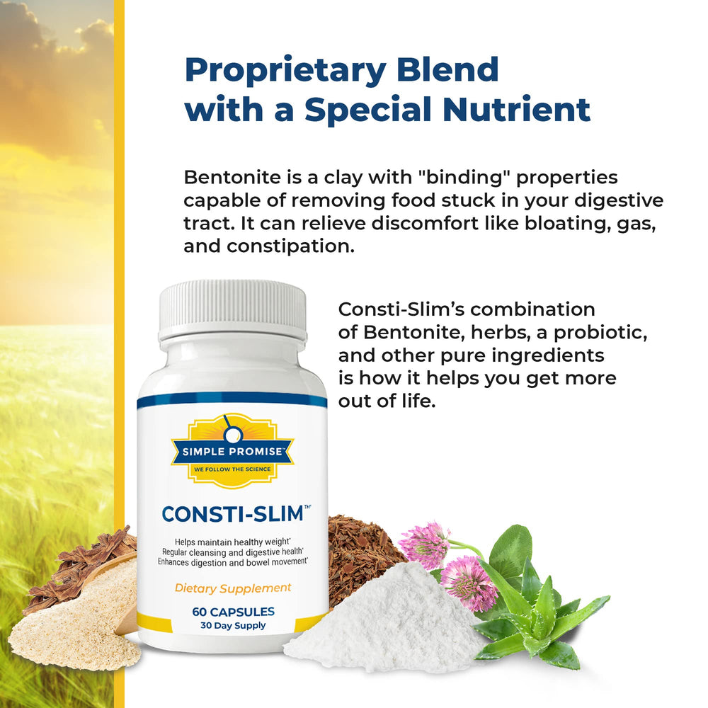 Consti-Slim capsules in hand for on-the-go digestive support