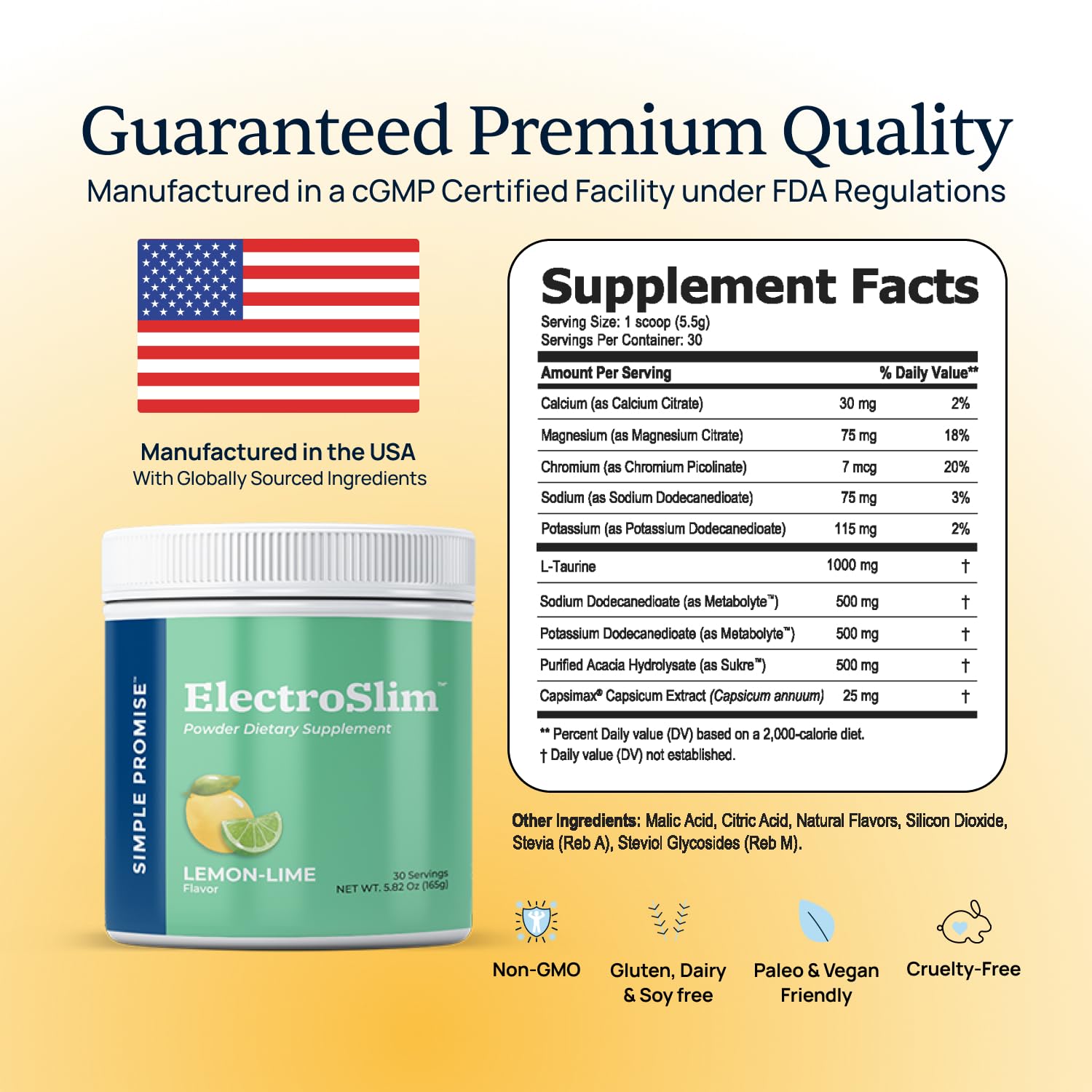 Keto-friendly energy balance with Chromium and Sukre in ElectroSlim.