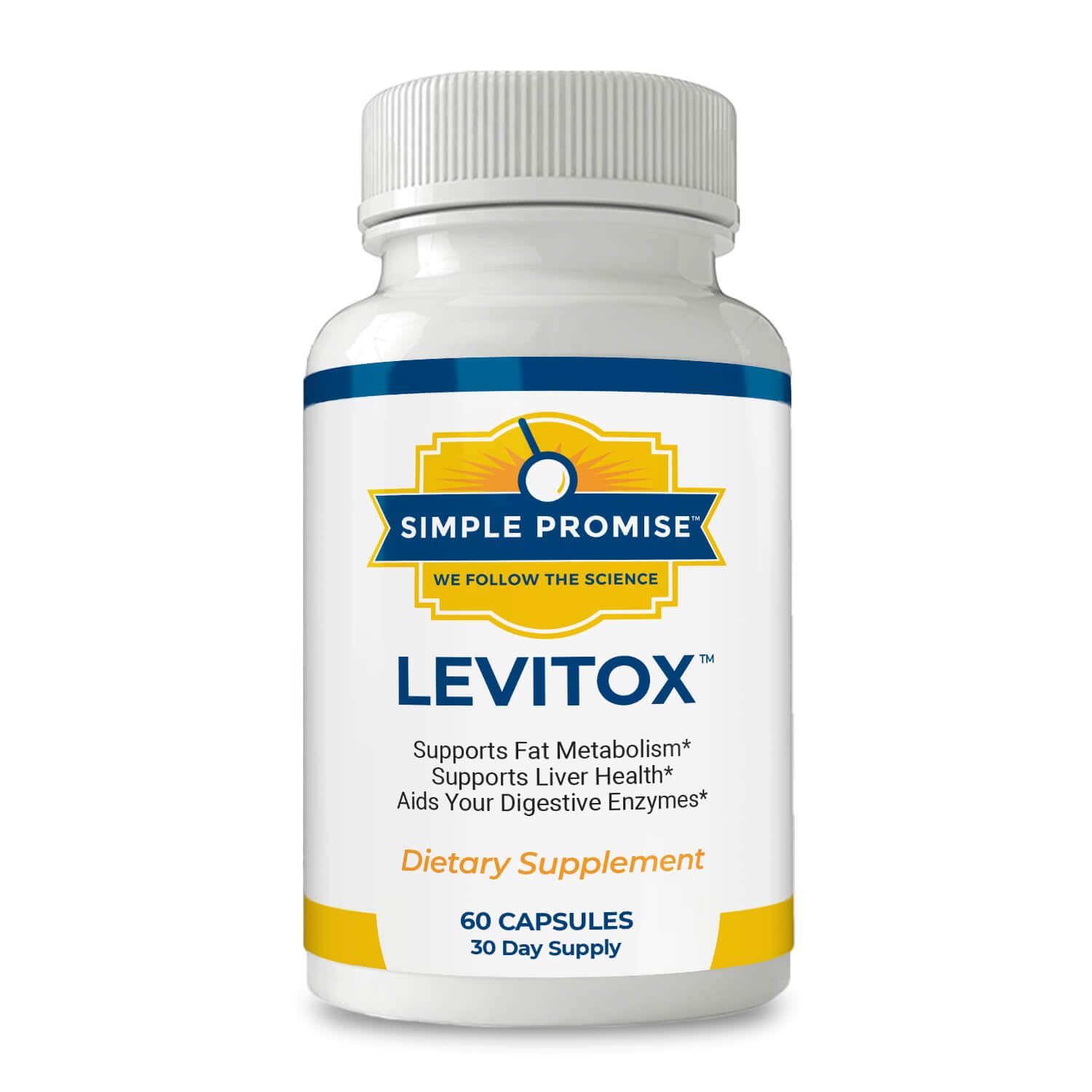 Simple Promise Levitox bottle front with milk thistle for liver detox support