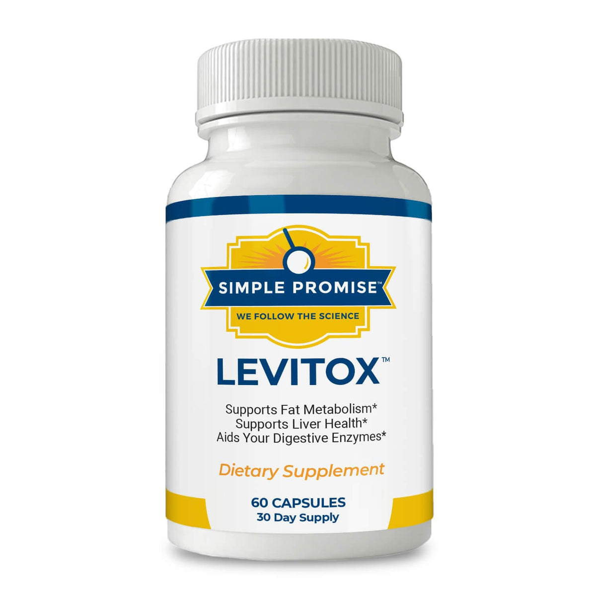 Simple Promise Levitox bottle front with milk thistle for liver detox support