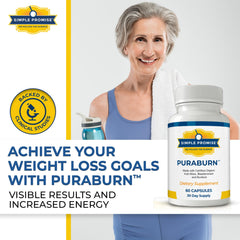 Simple Promise PuraBurn label design communicates purity, certifications, and recommended daily use.