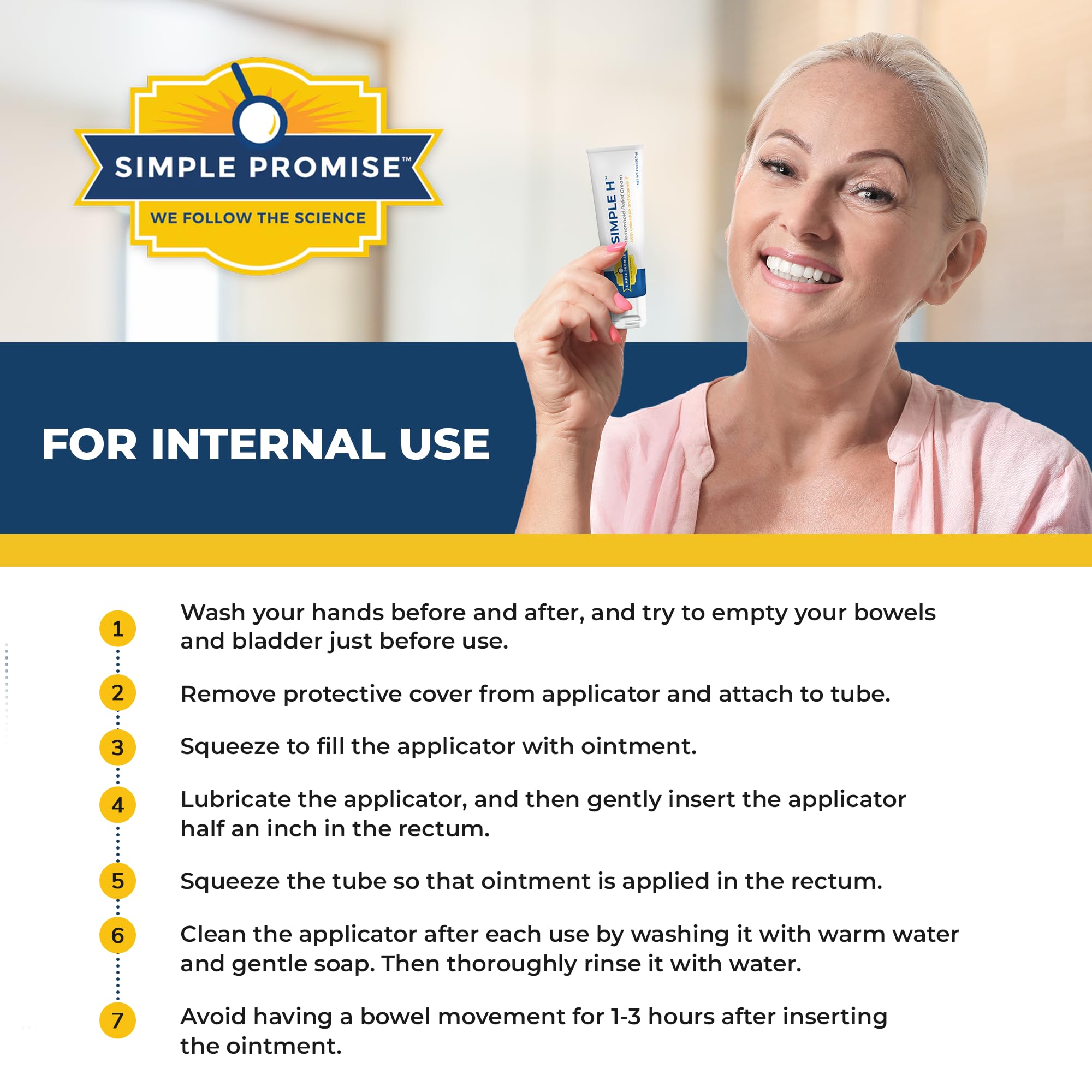 Simple Promise Simple H 2oz tube label notes 28-ingredient formula.
