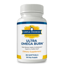 Simple Promise Ultra Omega Burn bottle clearly labeled for easy daily use.