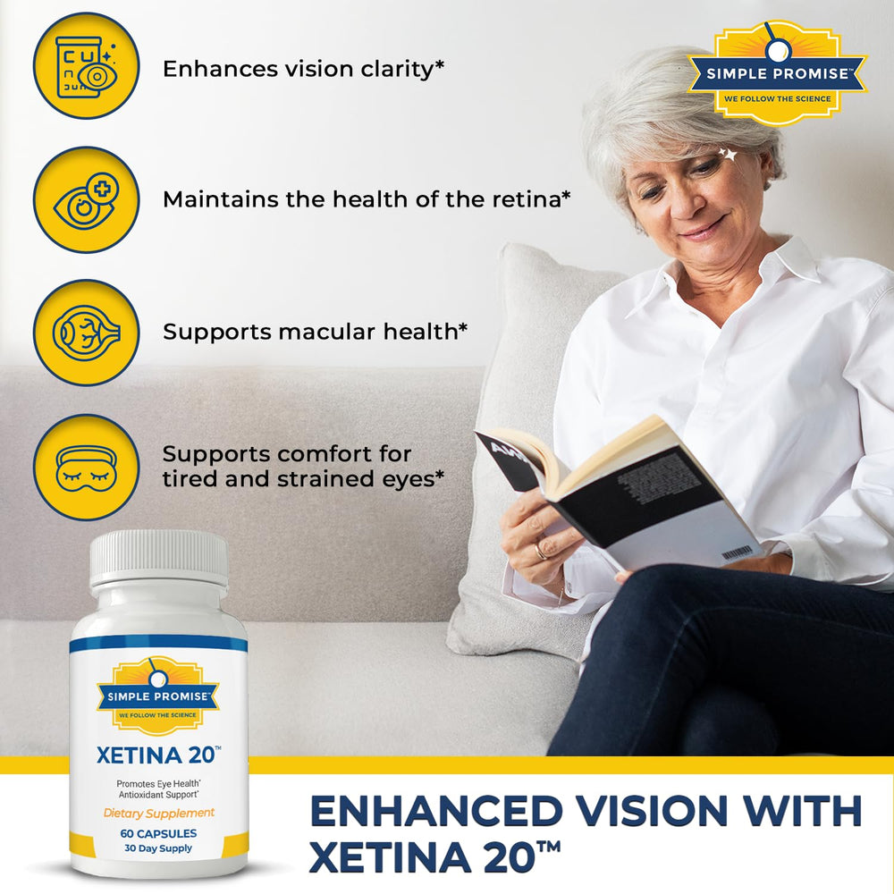 Xetina 20 bottle pour showing easy daily dosage.