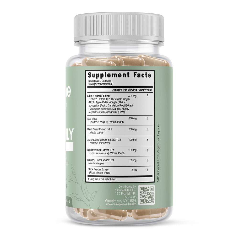 SIMPLEME turmeric curcumin capsule close-up for potential anti-inflammatory wellness