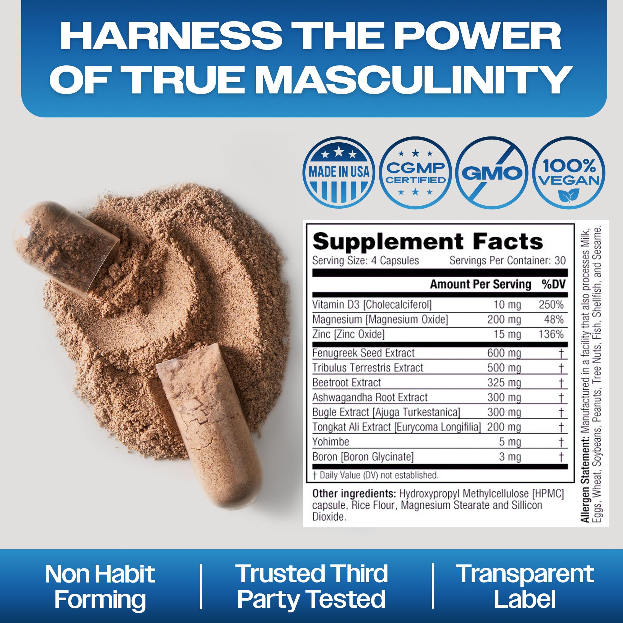 Simply Elevated Alpha-GT bottle back showing supplement facts and ingredients