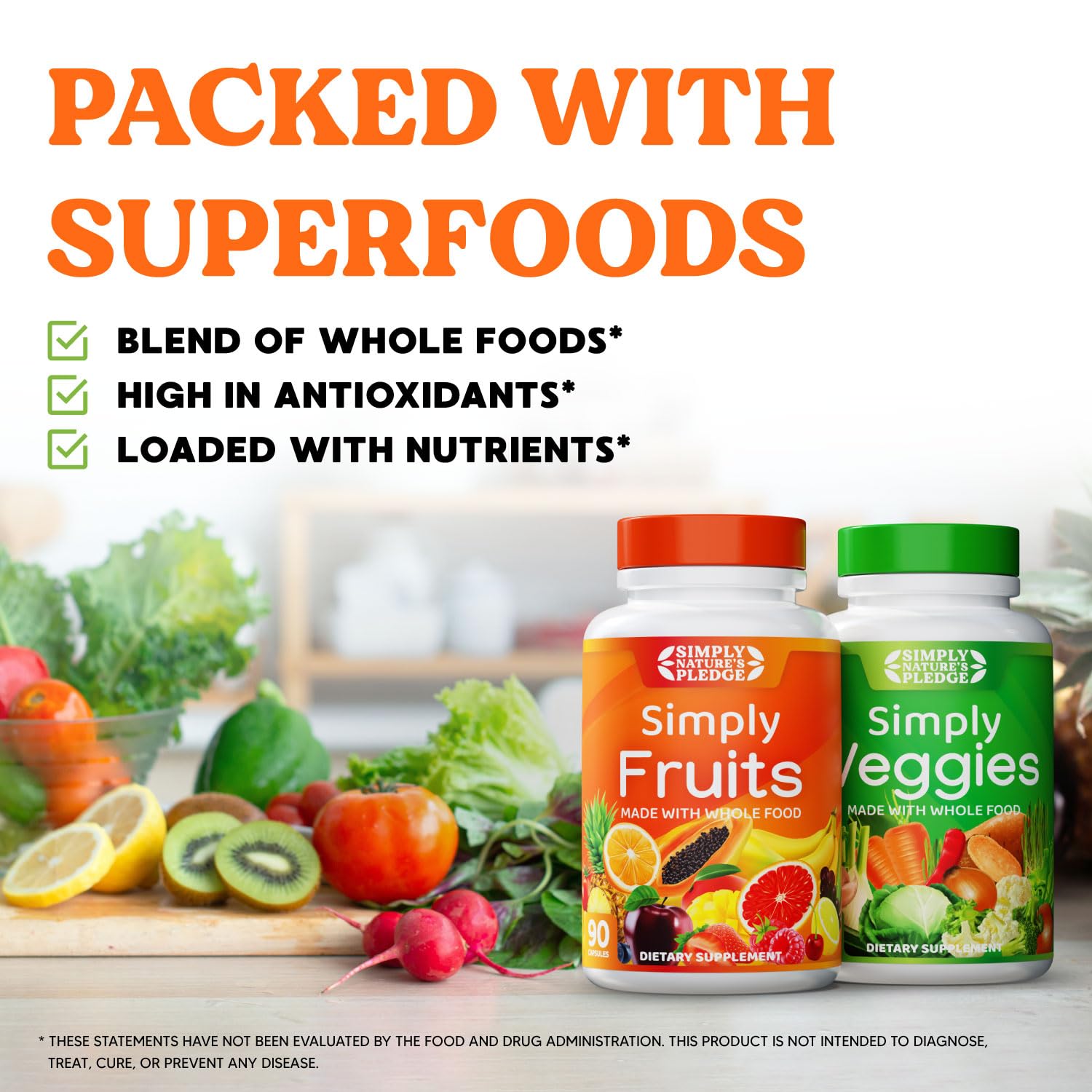 Simply Nature's Pledge ingredient list spotlights beta carotene sources